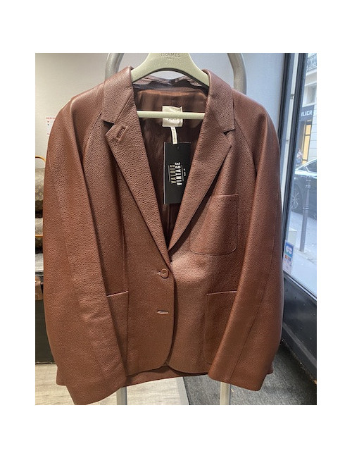 Veste HERMES T 42 renne marron