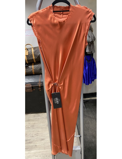 Robe LANVIN soie brique