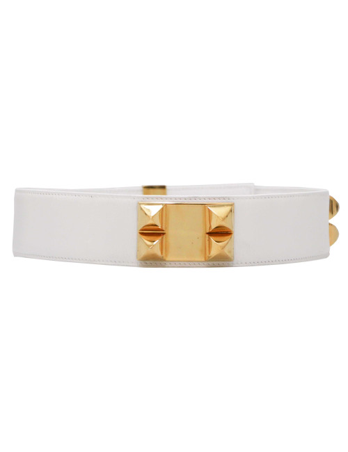 Ceinture CDC HERMES cuir blanc