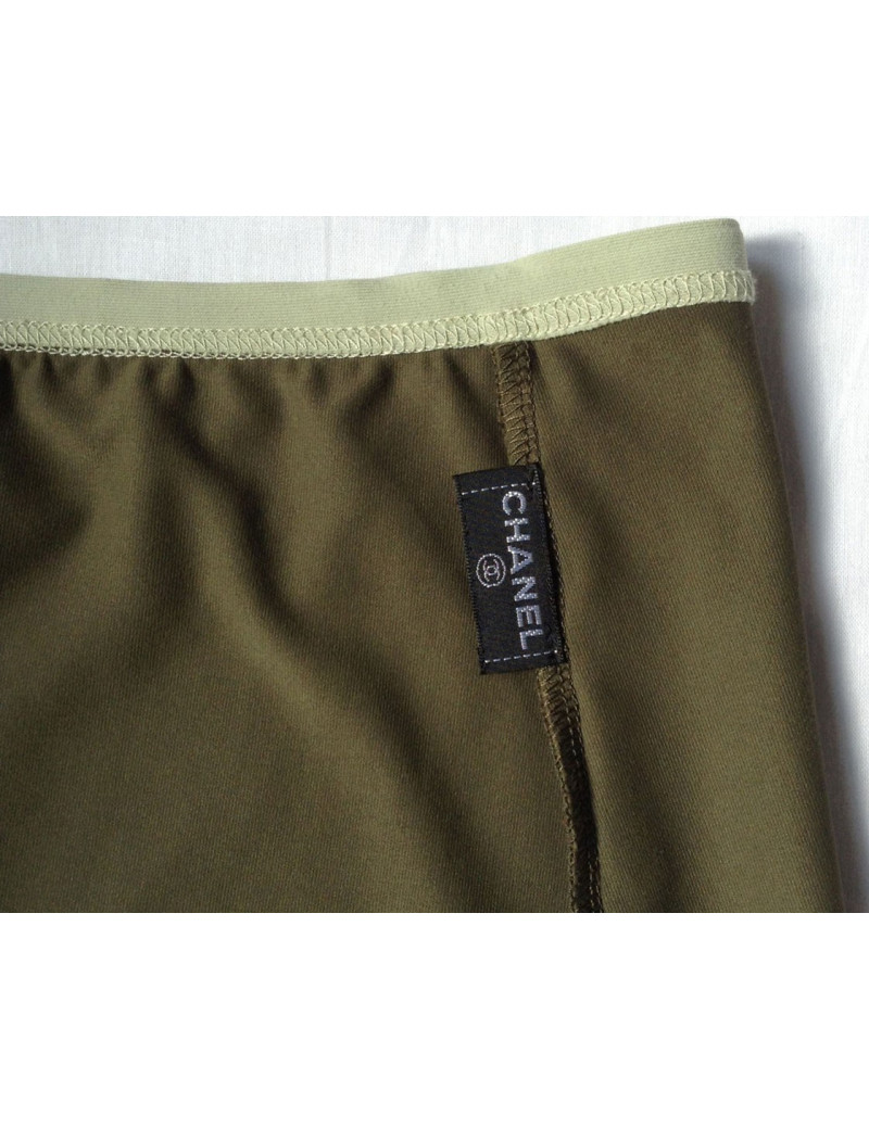 Jupe CHANEL lycra  kaki sport