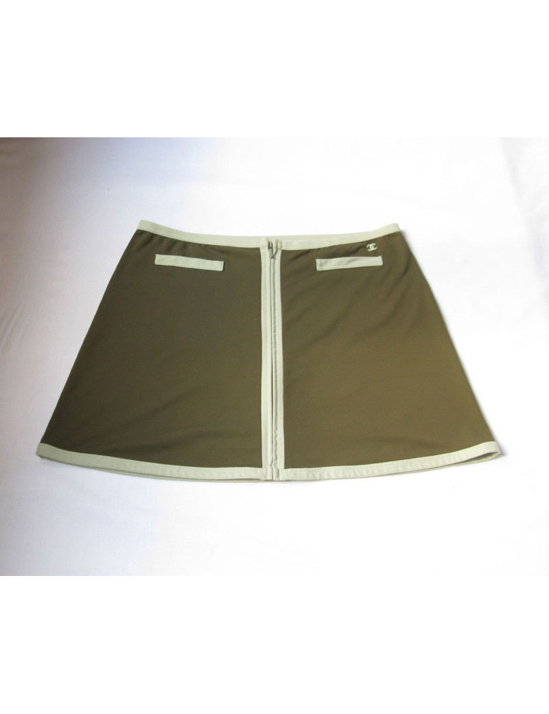 Jupe CHANEL lycra  kaki sport