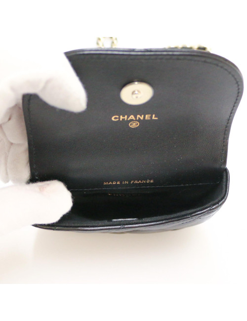 Mini sac CHANEL matelassé noir