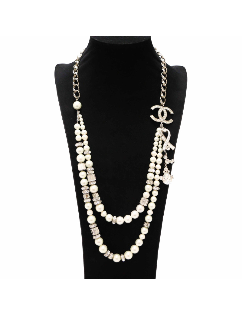 Imposant Sautoir CHANEL double rangs