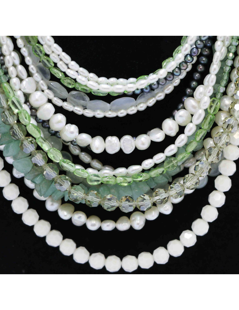 CHANEL pearls and stones chatelaine brooch