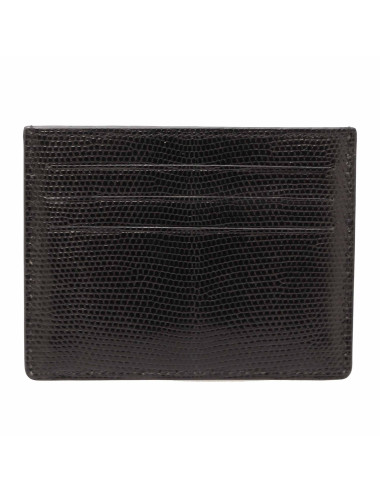Porte-cartes de credit lezard noir 2