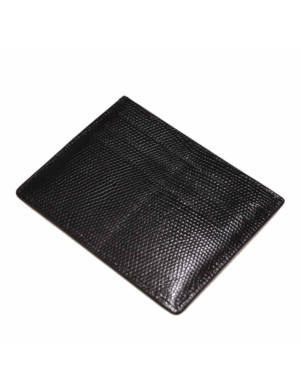 Porte-cartes de credit lezard noir