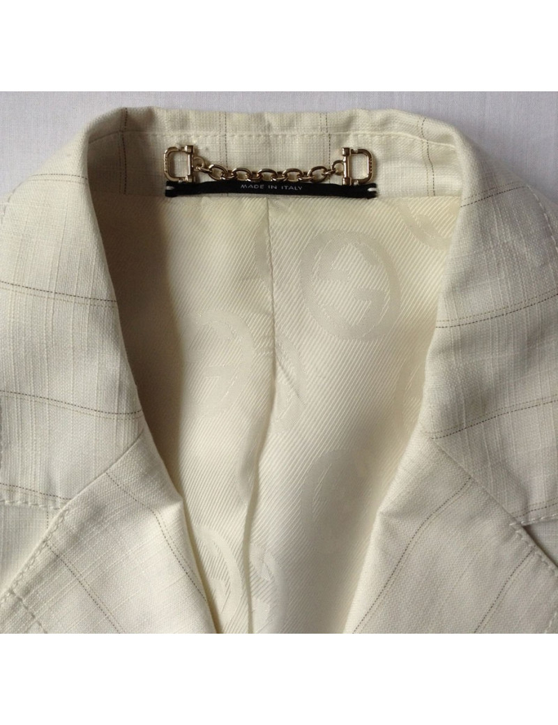 veste GUCCI blanche rayée t38 it