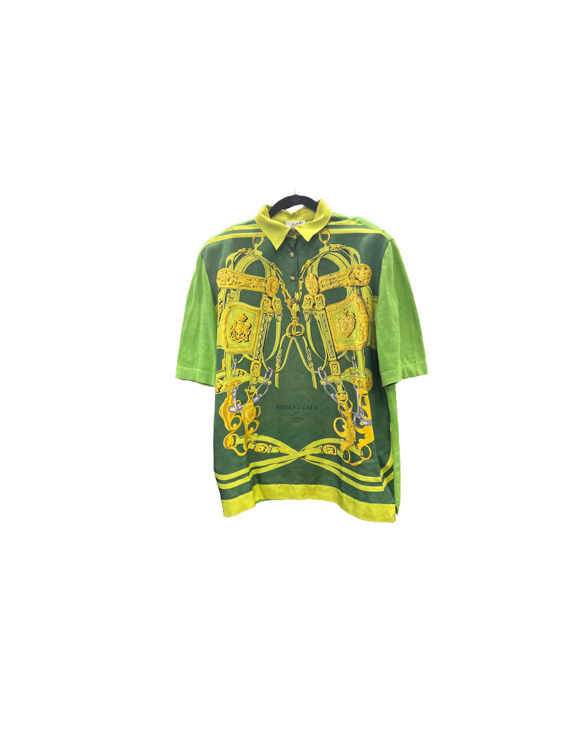 Polo foulard HERMES Brides de Gala vert