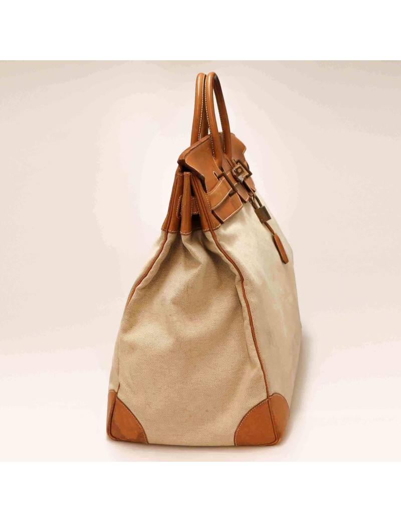 HAC 50 HERMES  toile et cuir