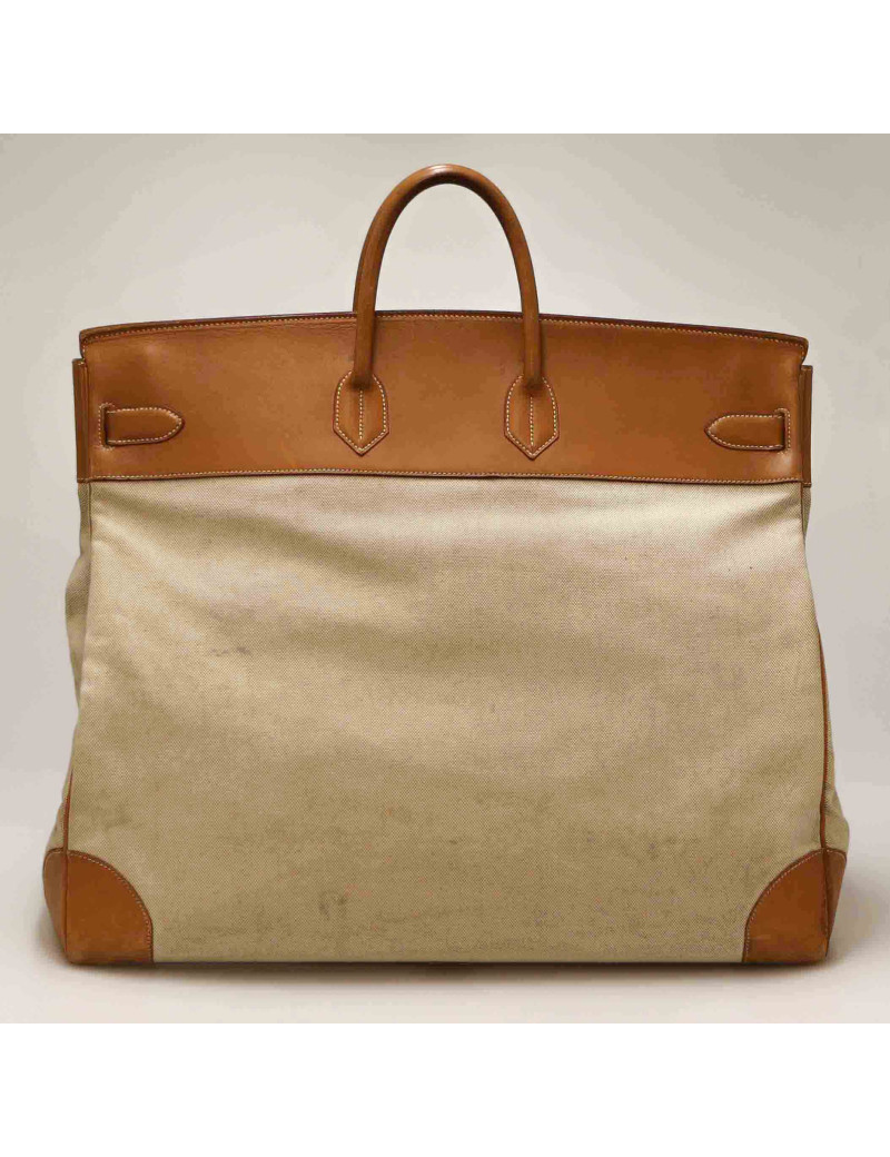 HAC 50 HERMES  toile et cuir