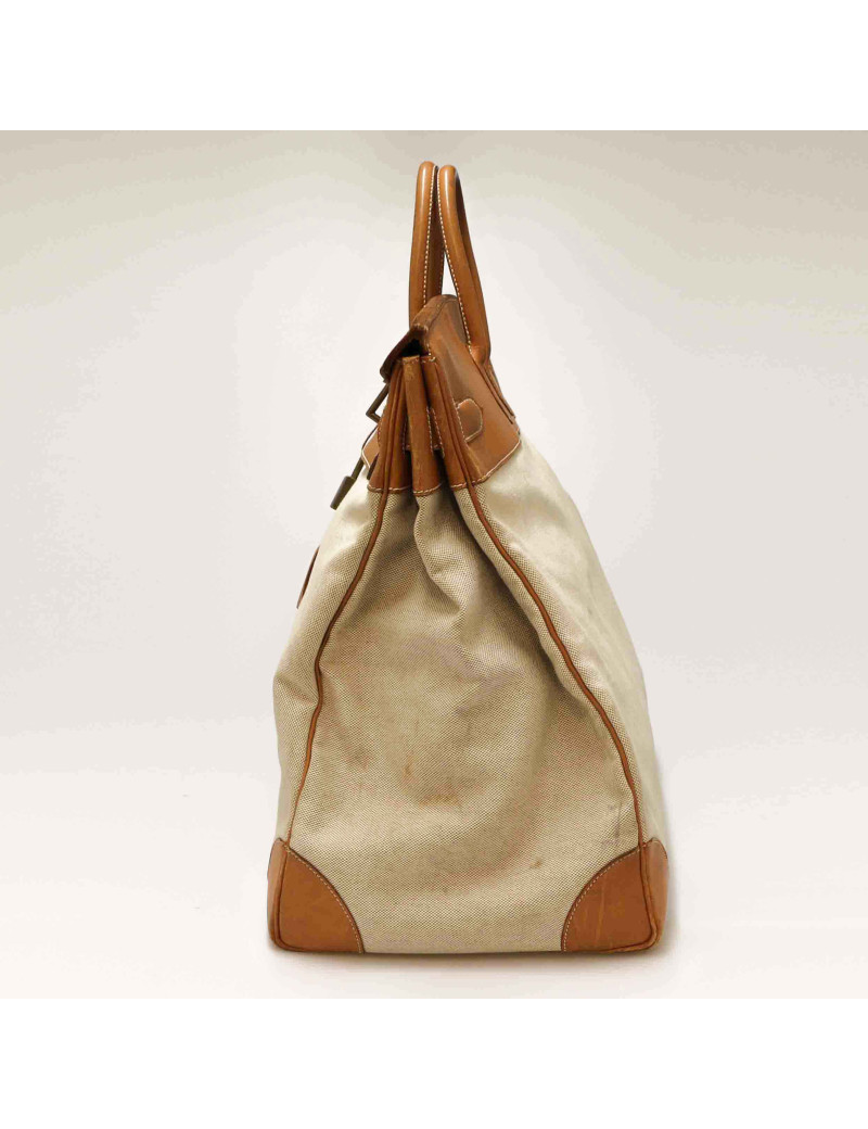 HAC 50 HERMES  toile et cuir