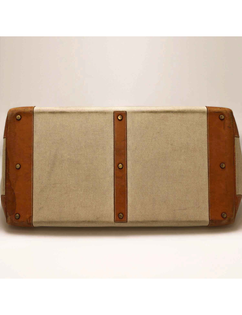 HAC 50 HERMES  toile et cuir
