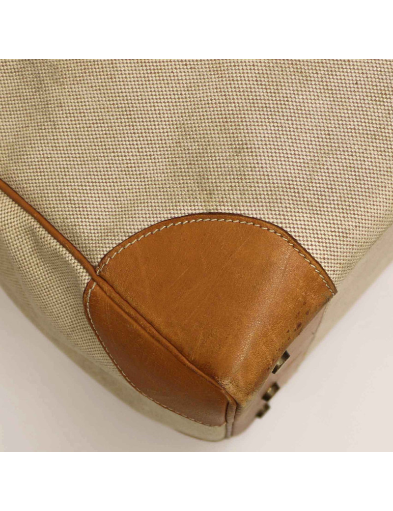 HAC 50 HERMES  toile et cuir