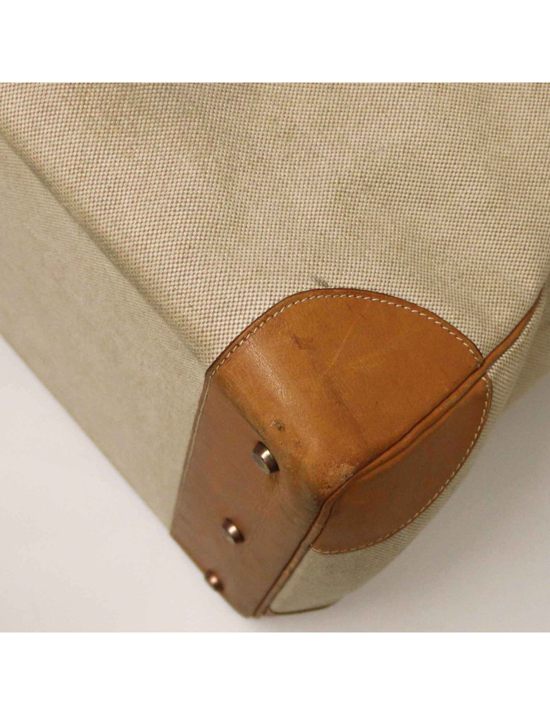 HAC 50 HERMES  toile et cuir