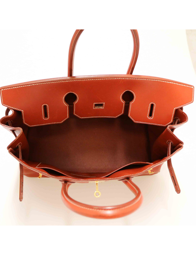 HERMES Birkin 35 Box brick leather