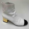 Bottes CHANEL T37 guetres amovibles blanches
