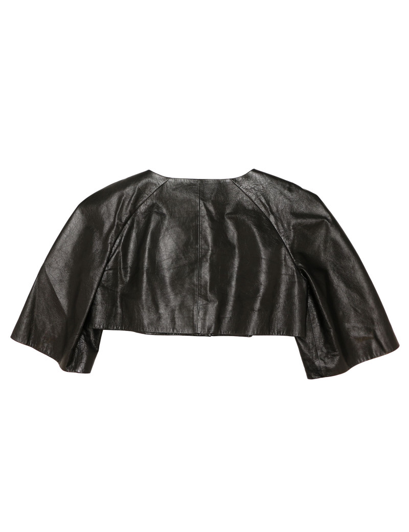 Veste courte T 38 CHANEL cuir noir 