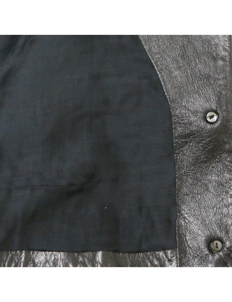 Veste courte T 38 CHANEL cuir noir 