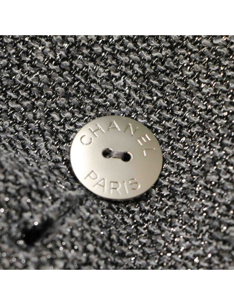 Veste T 38 CHANEL grise fils d'argent