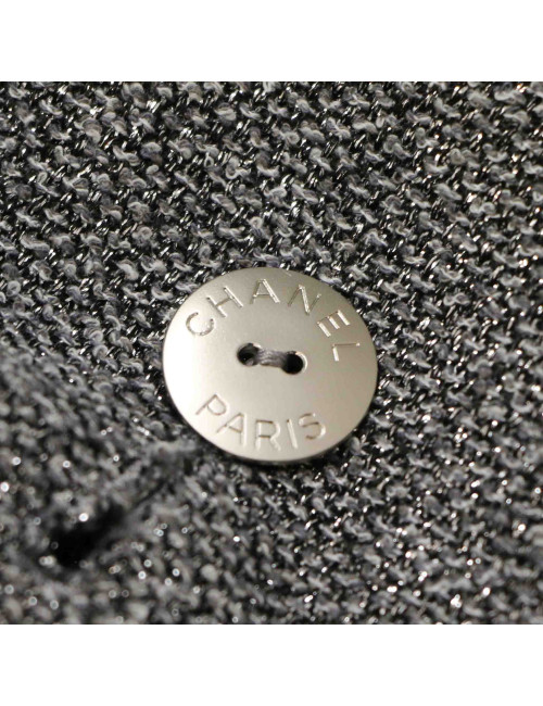 Veste T 38 CHANEL grise fils d'argent