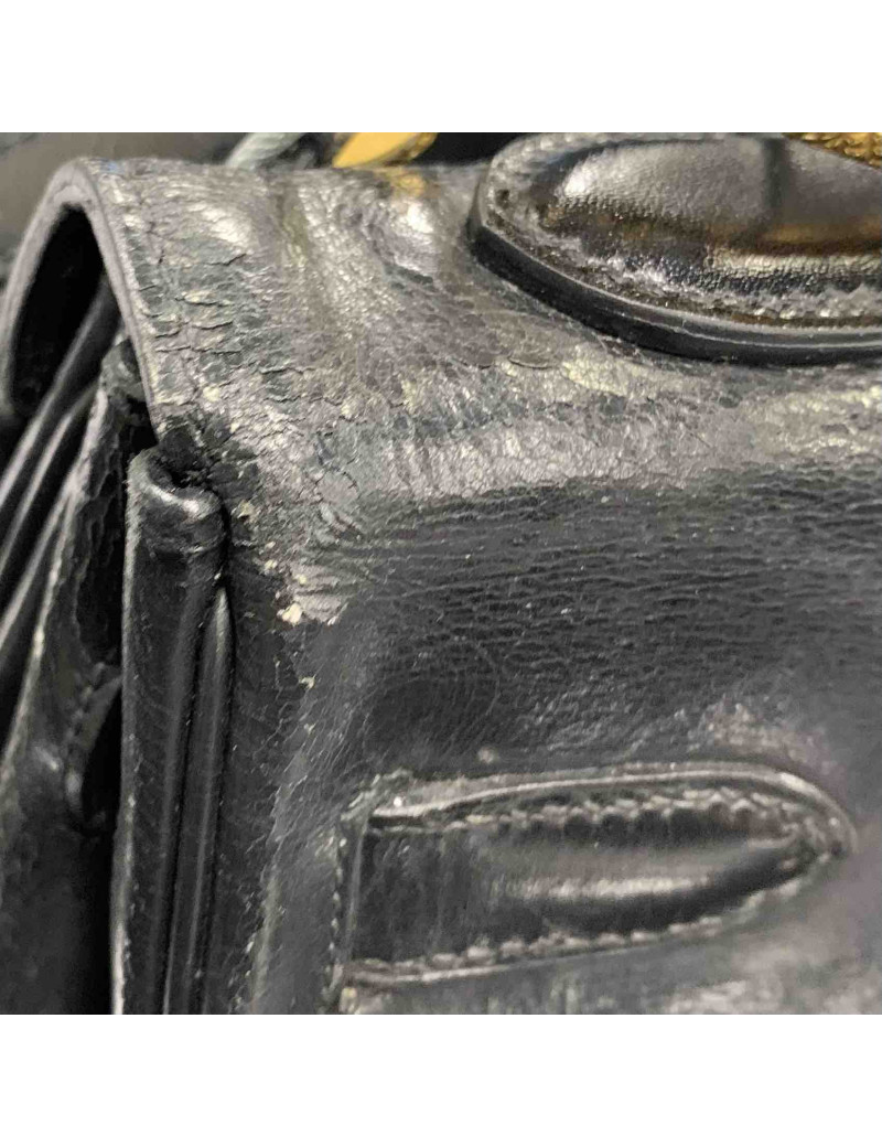 Kelly 32 HERMES box noir Vintage