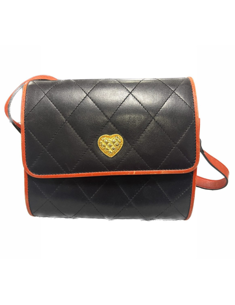 Sac en cuir vintage noir ESCADA