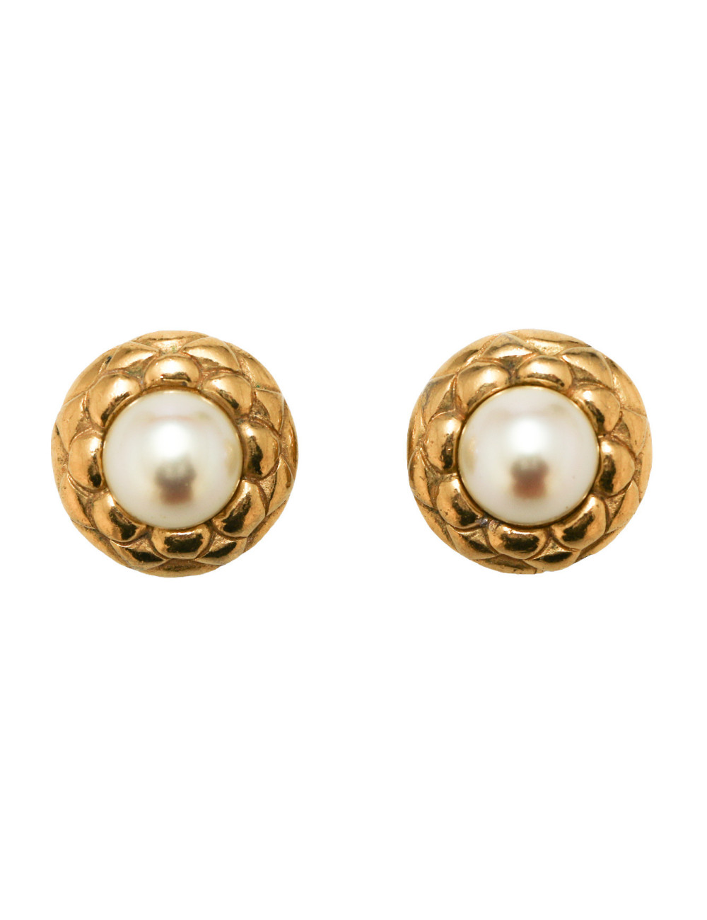 Boucles d'oreille CHANEL clips dorés 