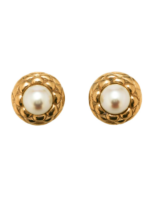 Boucles d'oreille CHANEL clips dorés 
