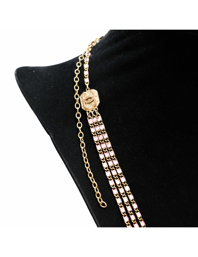 CHANEL Vintage three row long necklace