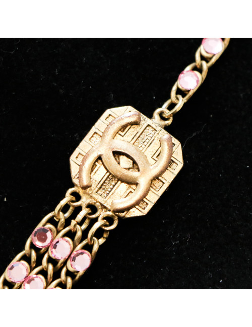 CHANEL Vintage three row long necklace