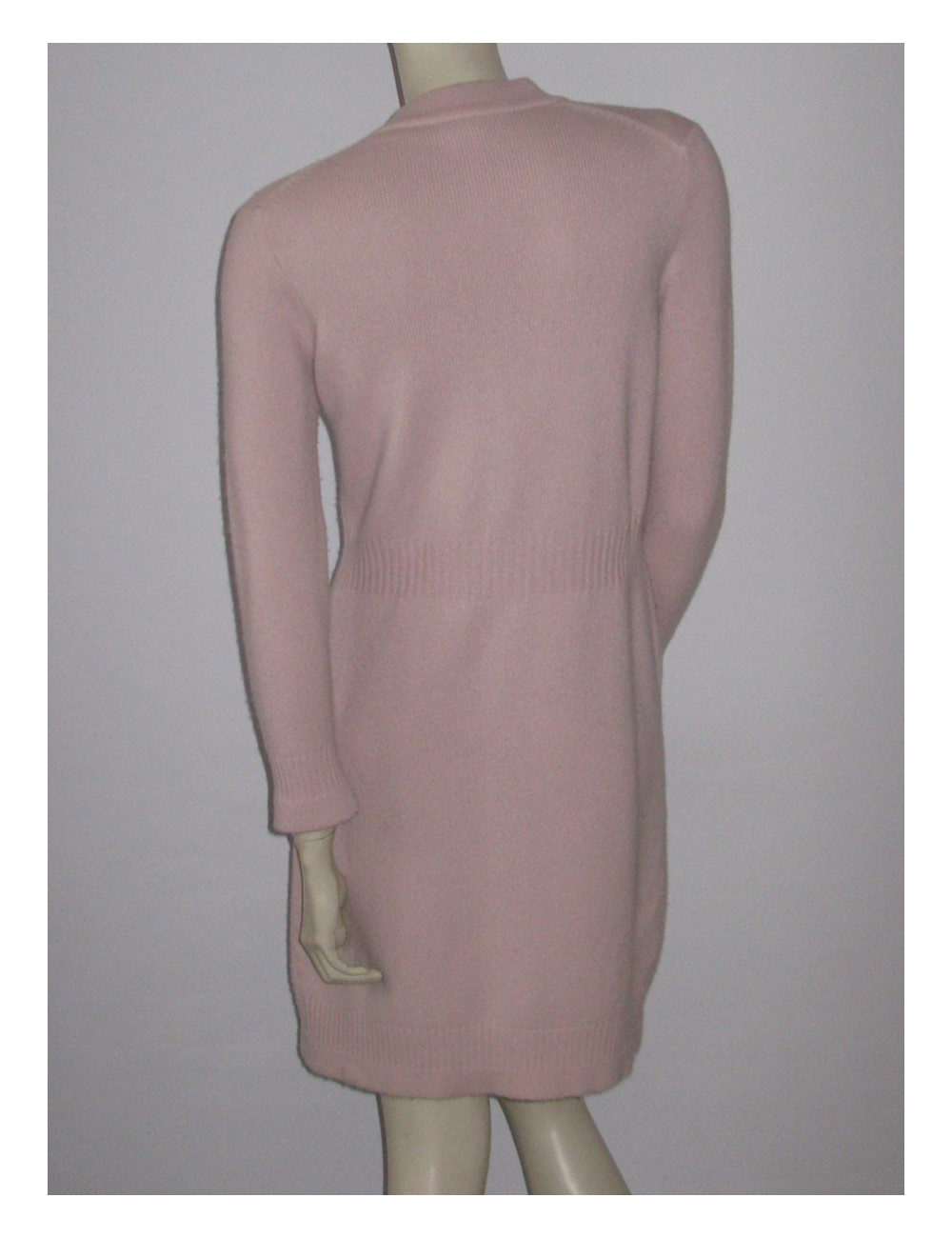 Gilet long CHANEL cachemire rose t 38