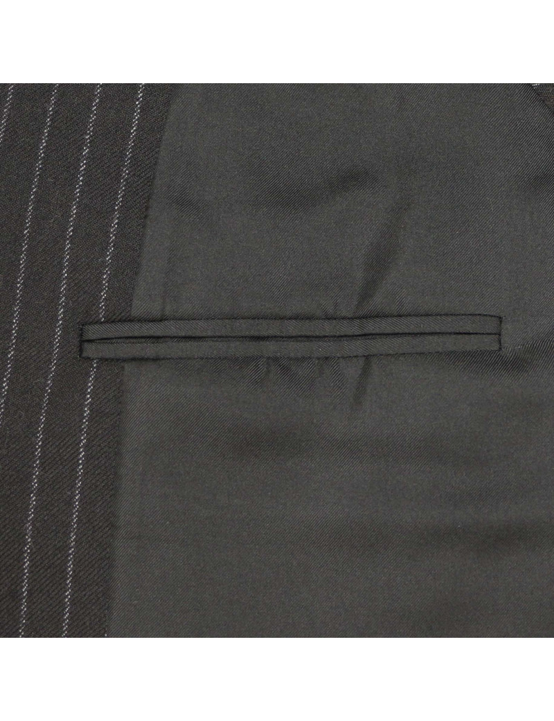 Veste sans manche SAINT LAURENT noir rayée blanc