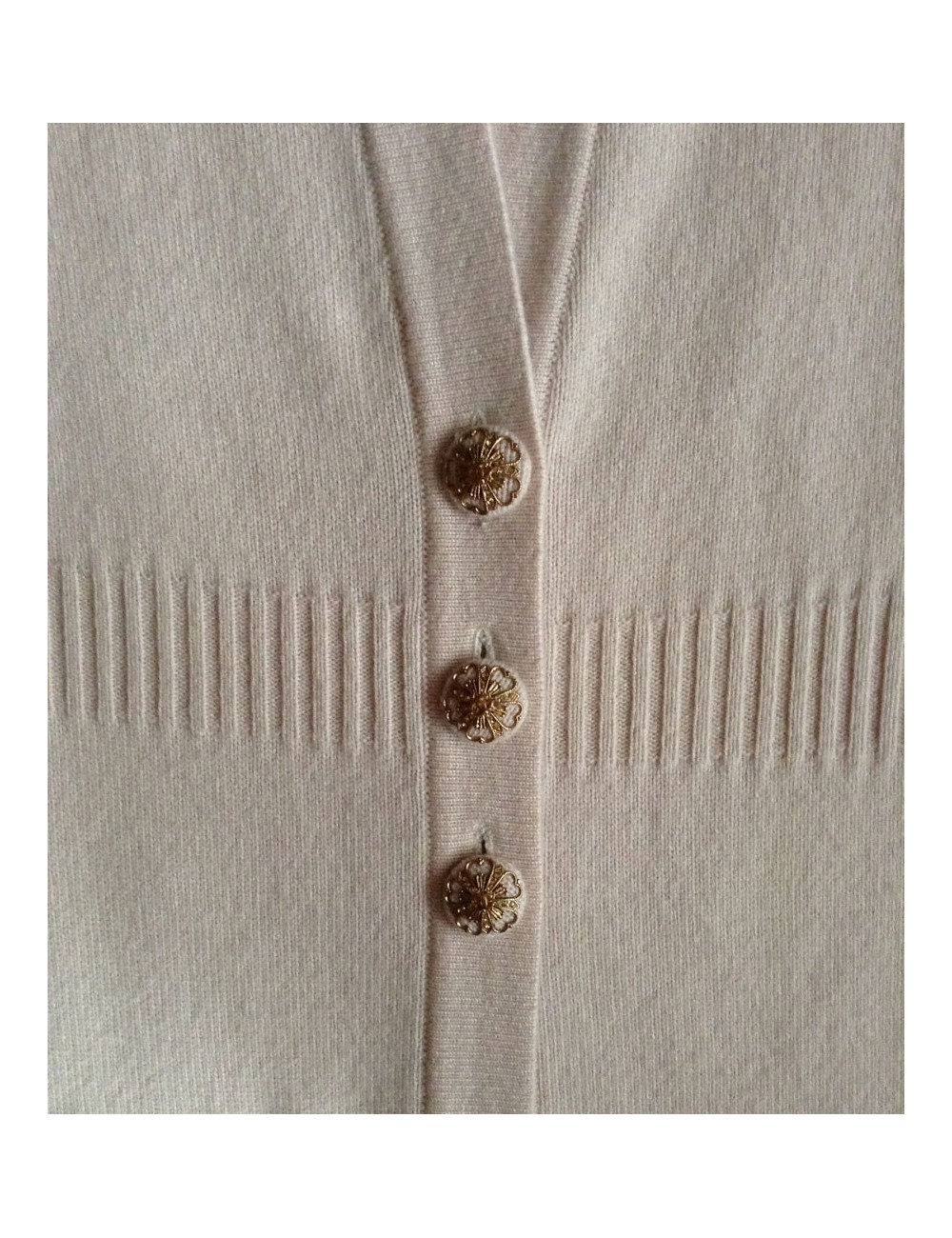 gilet long CHANEL cachemire rose t 38