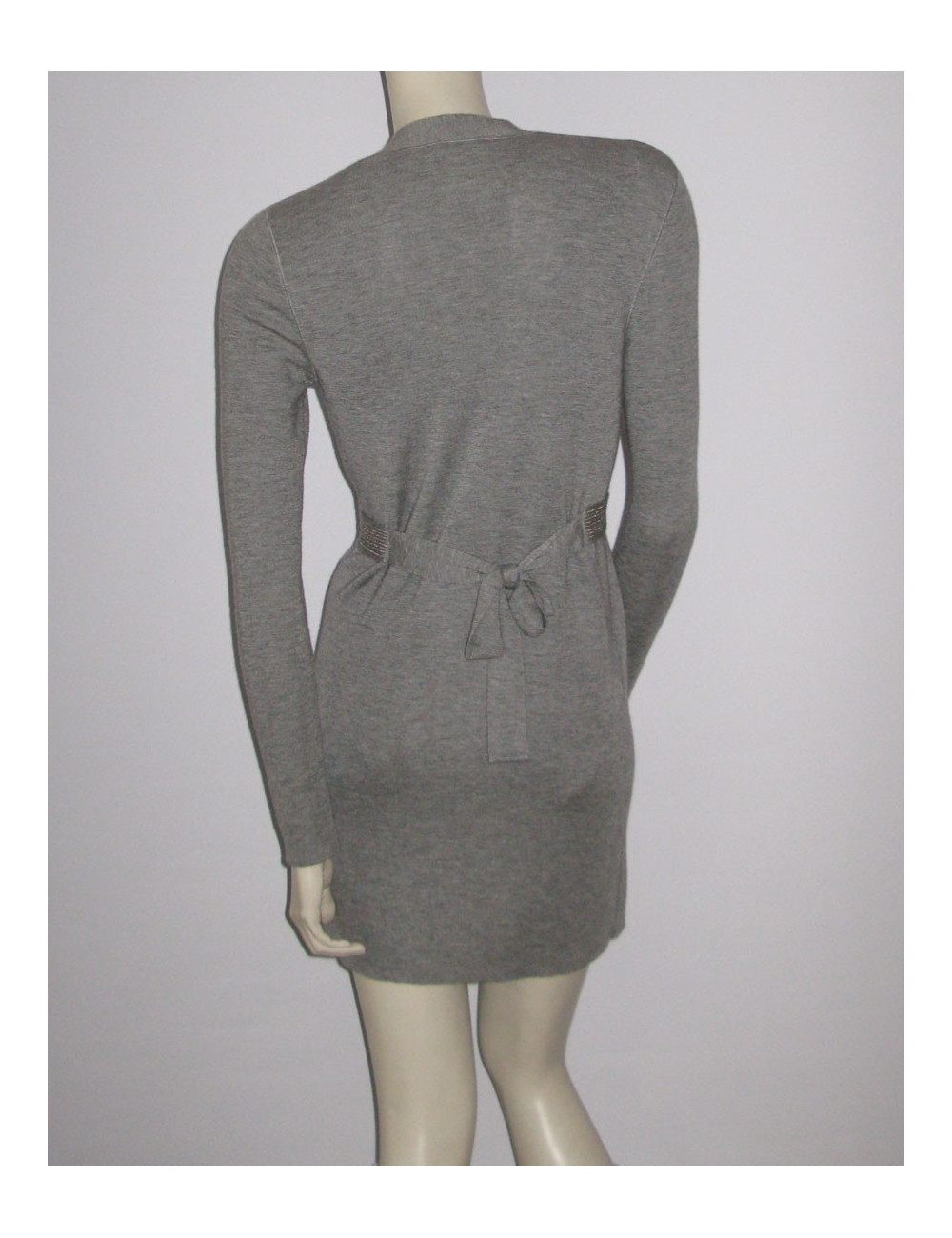 Gilet long BRUNELLO CUCINELLI gris en cachemire