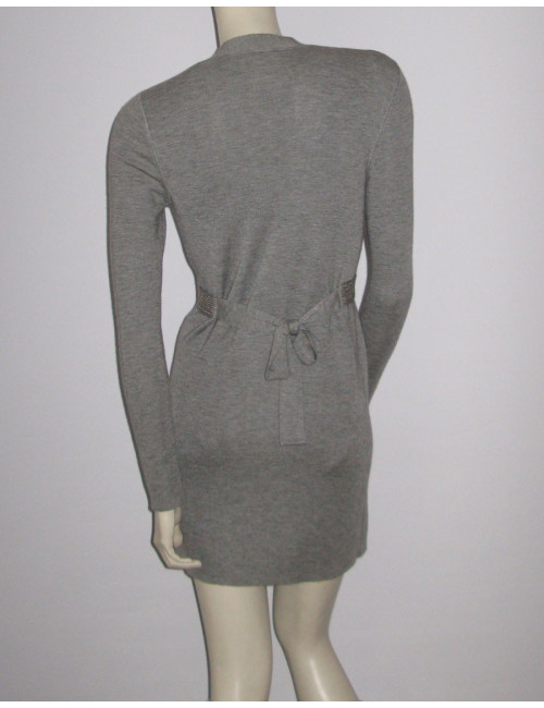 Gilet long BRUNELLO CUCINELLI gris en cachemire