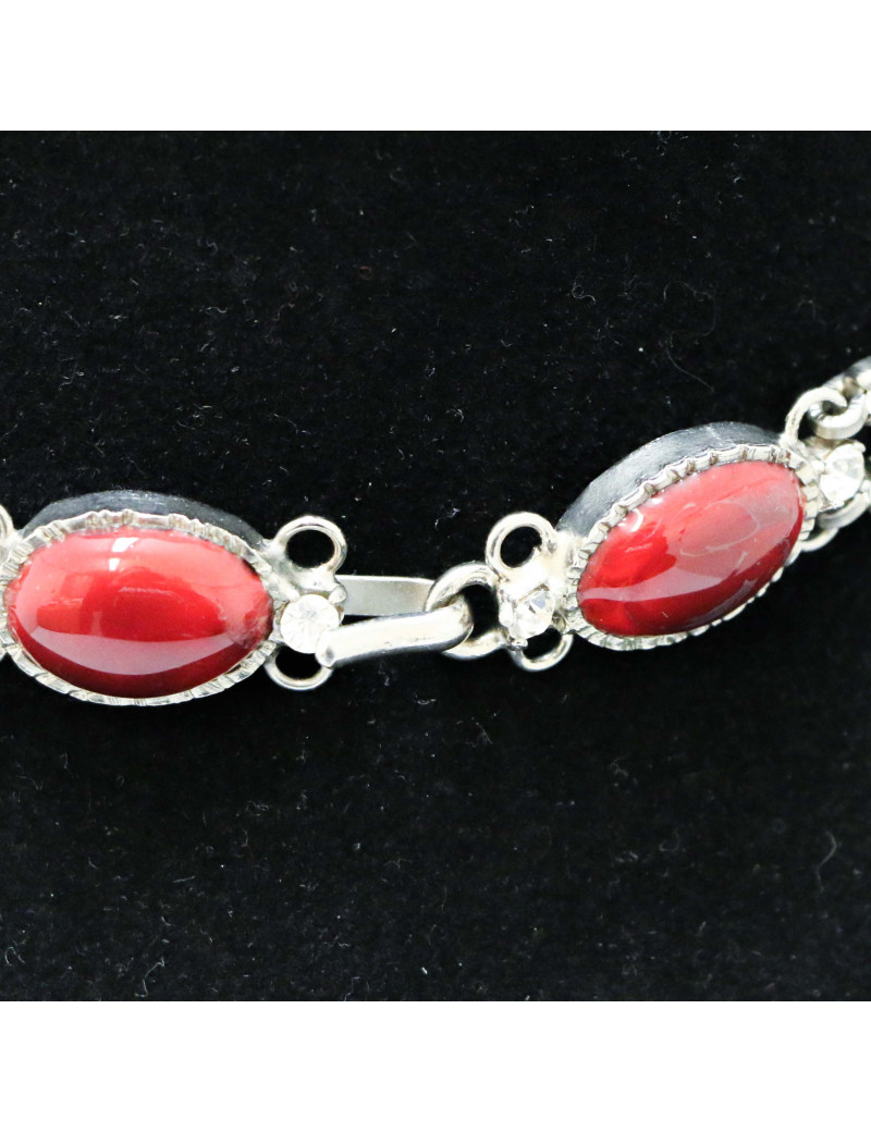 Collier cravate MARGUERITE DE VALOIS pâte de verre 