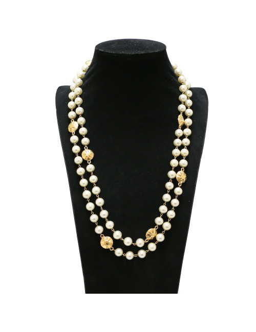 Long sautoir Vintage CHANEL perles nacrées