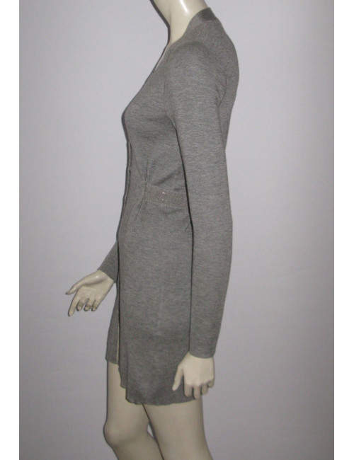 Gilet long BRUNELLO CUCINELLI gris en cachemire