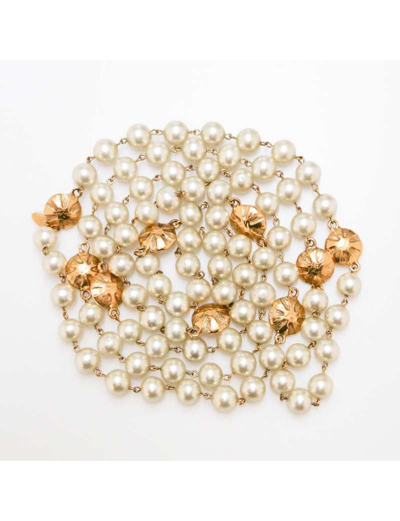 Long sautoir Vintage CHANEL perles nacrées