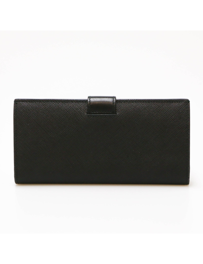 Portefeuille PRADA cuir Saffiano noir 