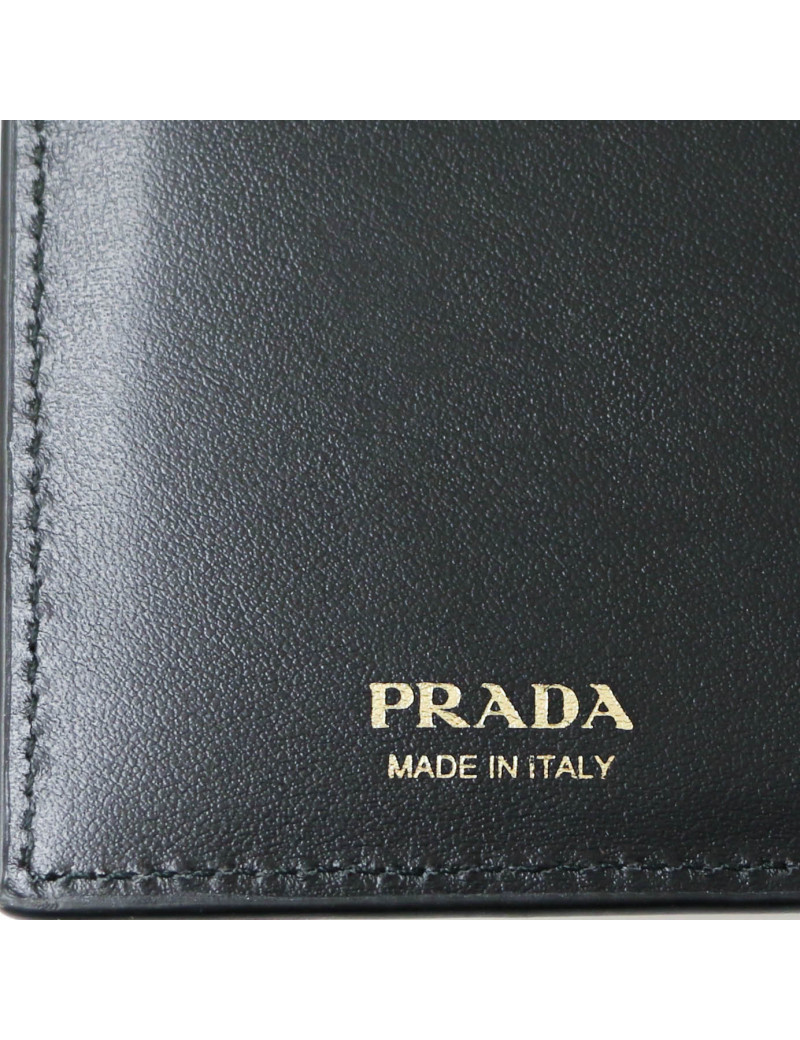 Portefeuille PRADA cuir Saffiano noir 