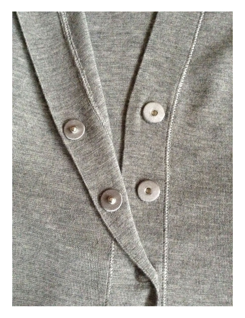 Gilet long BRUNELLO CUCINELLI gris en cachemire