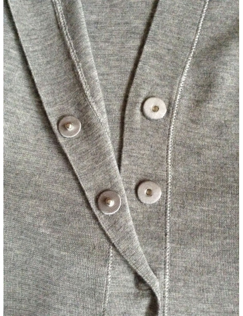 Gilet long BRUNELLO CUCINELLI gris en cachemire