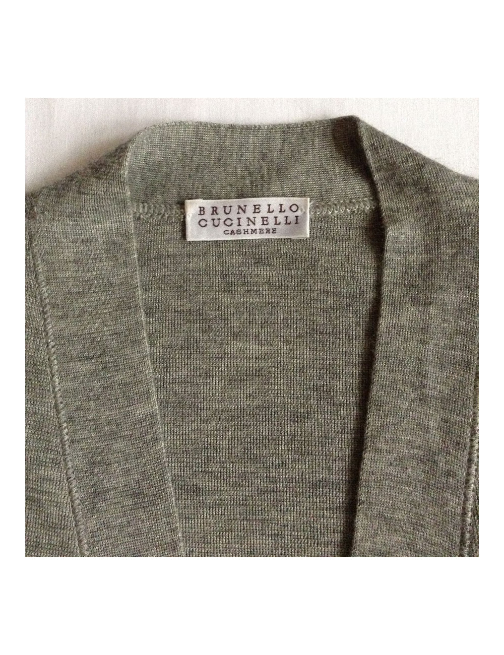 Gilet long BRUNELLO CUCINELLI gris en cachemire