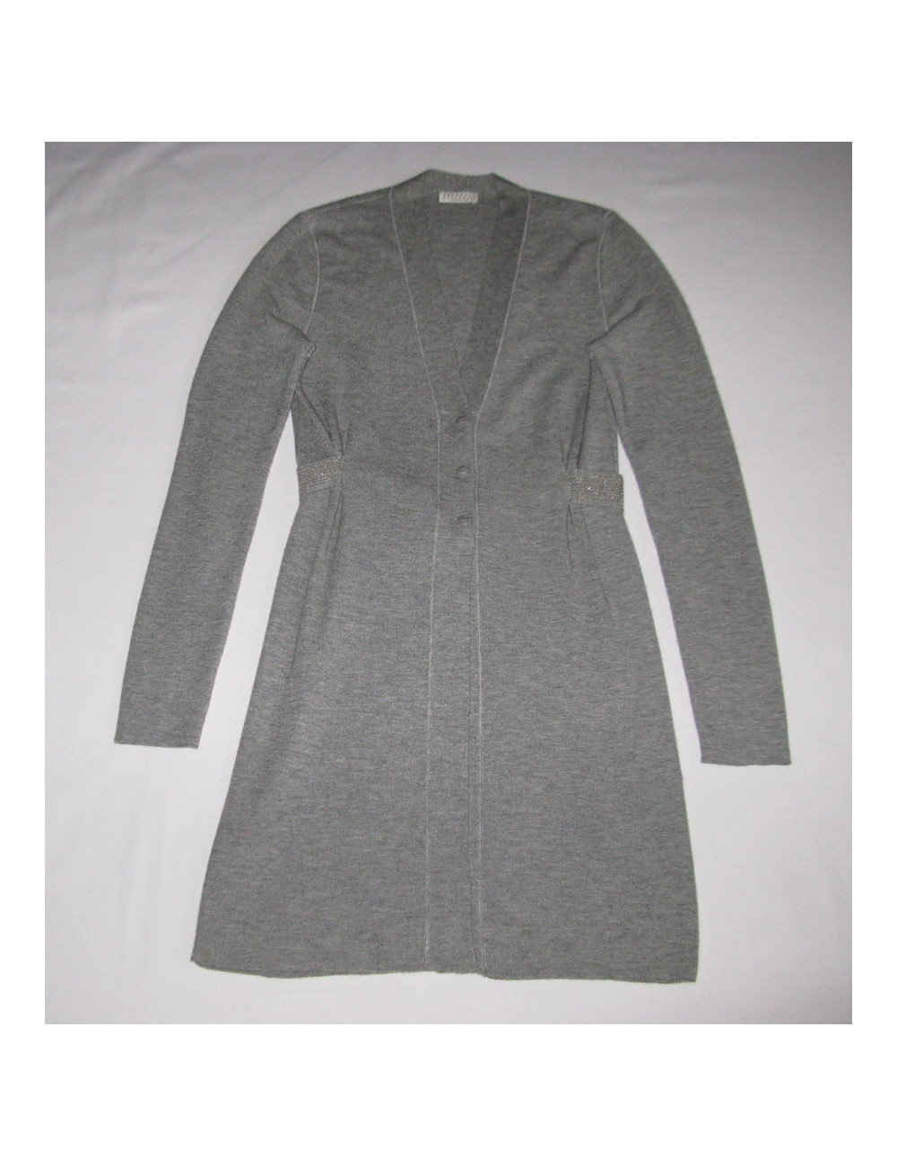 Gilet long BRUNELLO CUCINELLI gris en cachemire