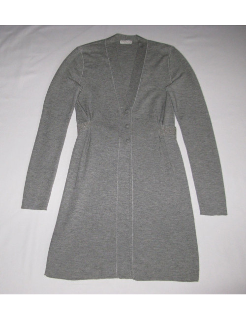 Gilet long BRUNELLO CUCINELLI gris en cachemire