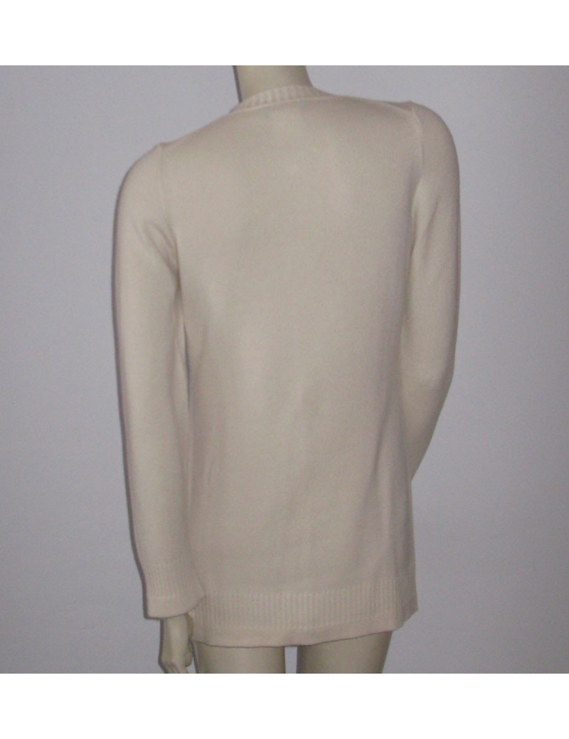 veste longue  CHANEL écrue cachemire t38 fr