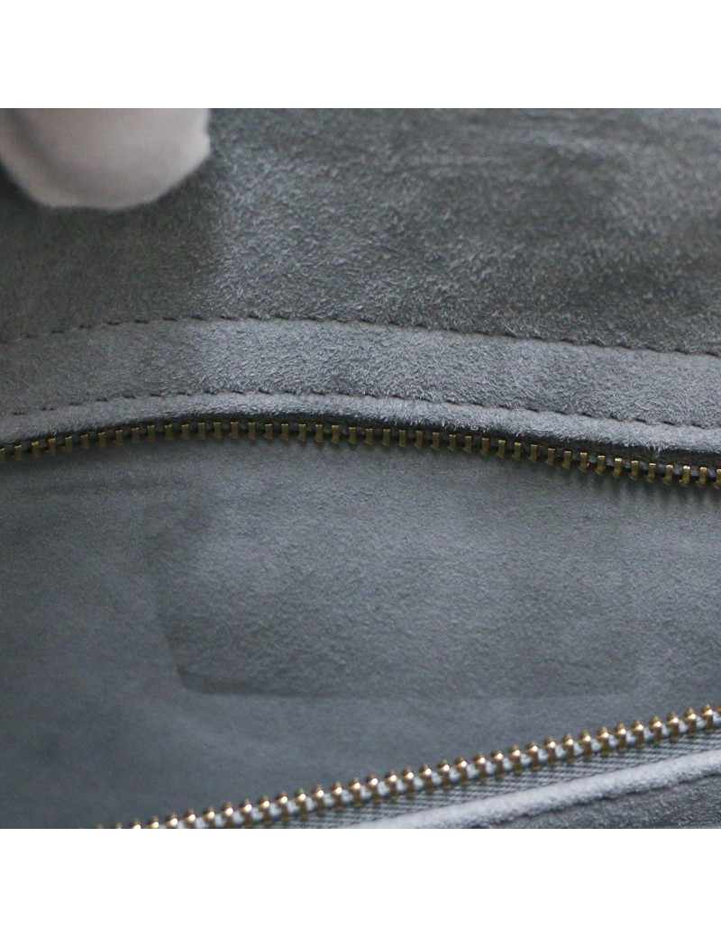 Sac Lady Dior Large CHRISTIAN DIOR cuir gris GM