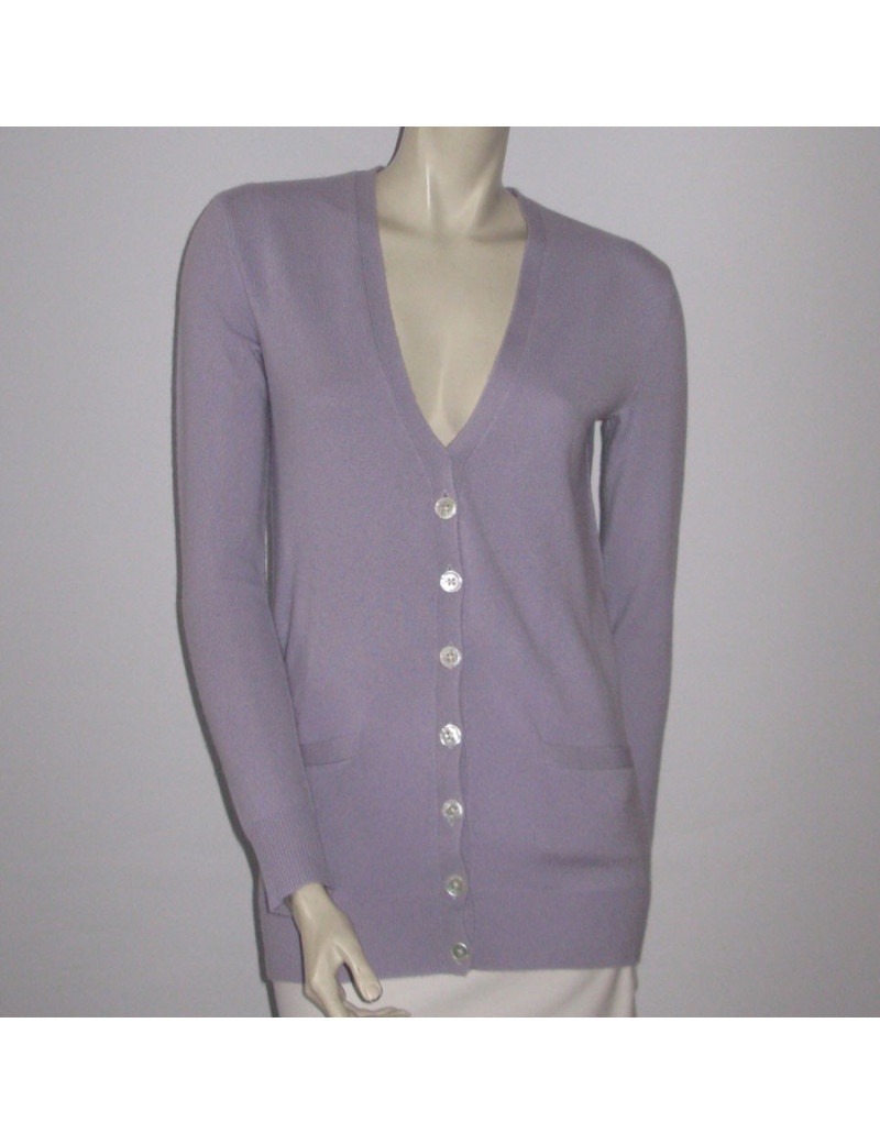 gilet RALPH LAUREN cachemire mauve t S