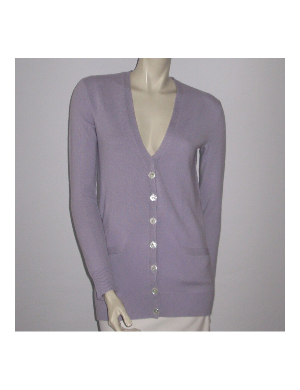 gilet RALPH LAUREN cachemire mauve t S
